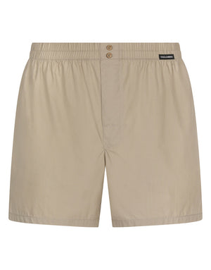 POPLIN SHORTS WITH LOGO LABEL