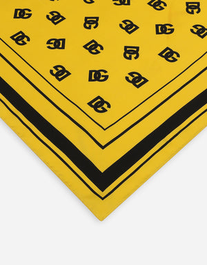 TWILL SCARF WITH ALL-OVER DG LOGO PRINT (90 X 90)