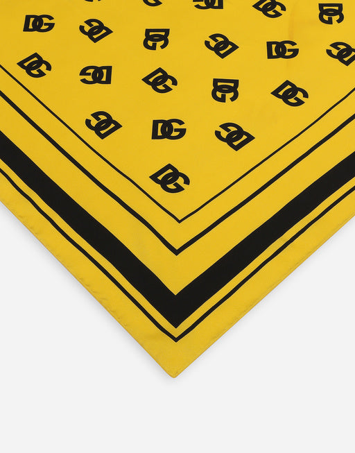 TWILL SCARF WITH ALL-OVER DG LOGO PRINT (90 X 90)