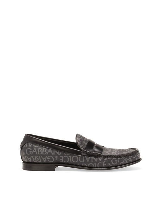 COATED JACQUARD LOAFERS