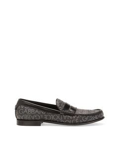 COATED JACQUARD LOAFERS