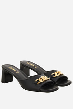 Icon Chain Mule  In Calf Leather