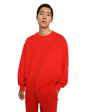 JERSEY SWEATSHIRT WITH EMBOSSED DOLCE&GABBANA TAG