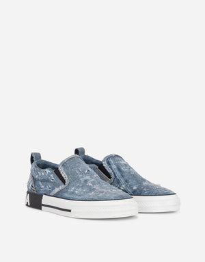 DENIM PATCHWORK CUSTOM 2.ZERO SLIP-ON SNEAKERS