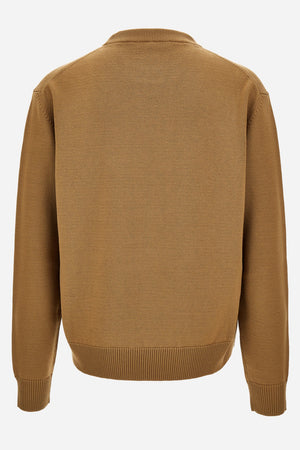 Knit Sweater In Medusa Embroidery
