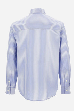 Informal Shirt In Cotton Poplin Queen + Medusa Outline Embroidery