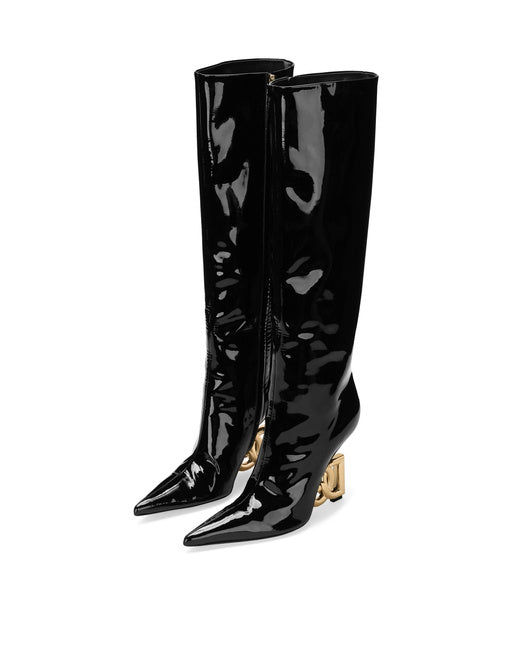 SOFT PATENT LEATHER BOOTS