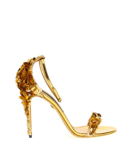 TULLE SANDALS WITH SEQUIN EMBELLISHMENT