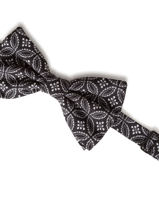 SILK BOW TIE WITH TIE PRINT