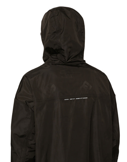 HOODED NYLON JACKET WITH DGVIB3 PRINT