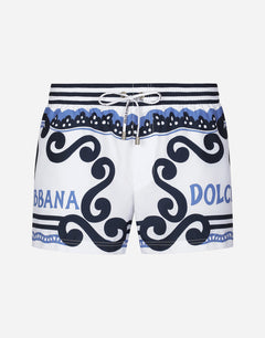 SWIM SHORTS WITH MARINA PRINT