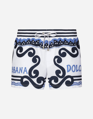 SWIM SHORTS WITH MARINA PRINT