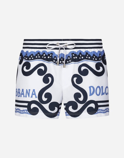 SWIM SHORTS WITH MARINA PRINT