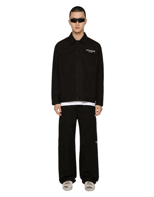 COTTON FAILLE JACKET WITH DGVIB3 PATCH AND EMBROIDERY