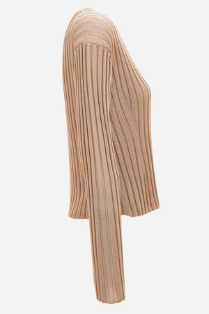 Knit Sweater In Ribs Lurex Blend