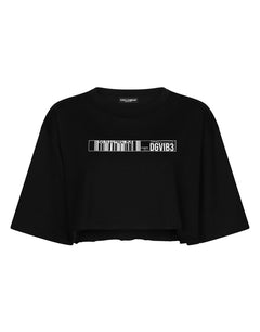 CROPPED SHORT-SLEEVED COTTON JERSEY T-SHIRT WITH ROUND NECK DGVIB3