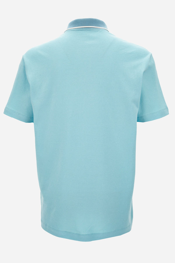 Polo In Piquet Fabric + Medusa Embroidery