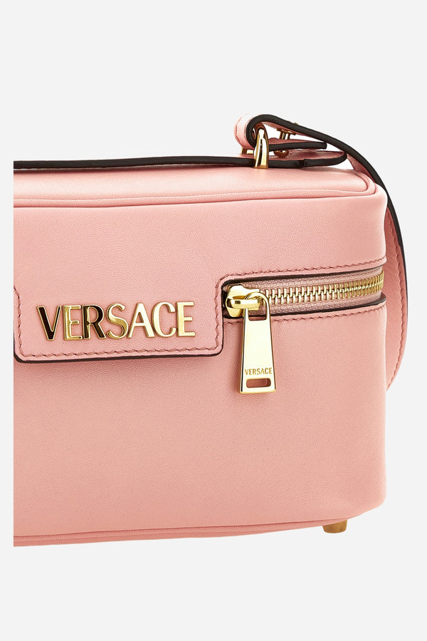 Versace Tag Shoulder In Lamb Leather