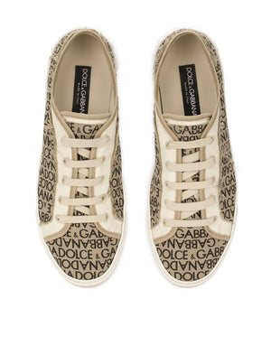 PRINTED CANVAS PORTOFINO VINTAGE SNEAKERS