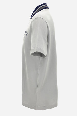 Polo In Cotton Piquet + Versace Milano Embroidery