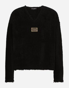 TERRYCLOTH SWEATSHIRT WITH LOGO TAG