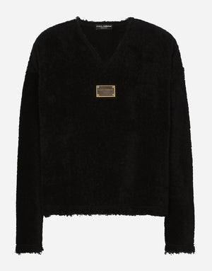 TERRYCLOTH SWEATSHIRT WITH LOGO TAG