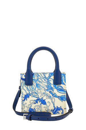 La Medusa Mini Tote In Fabric+Calf Leather