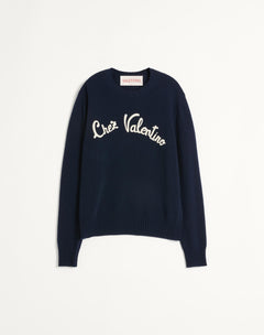 Maglione Girocollo In Lana Con Ricamo Chez Valentino