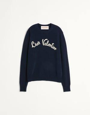 Maglione Girocollo In Lana Con Ricamo Chez Valentino