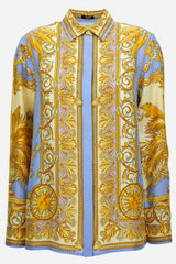 Formal Shirt In Silk Twill Barocco Palm Print