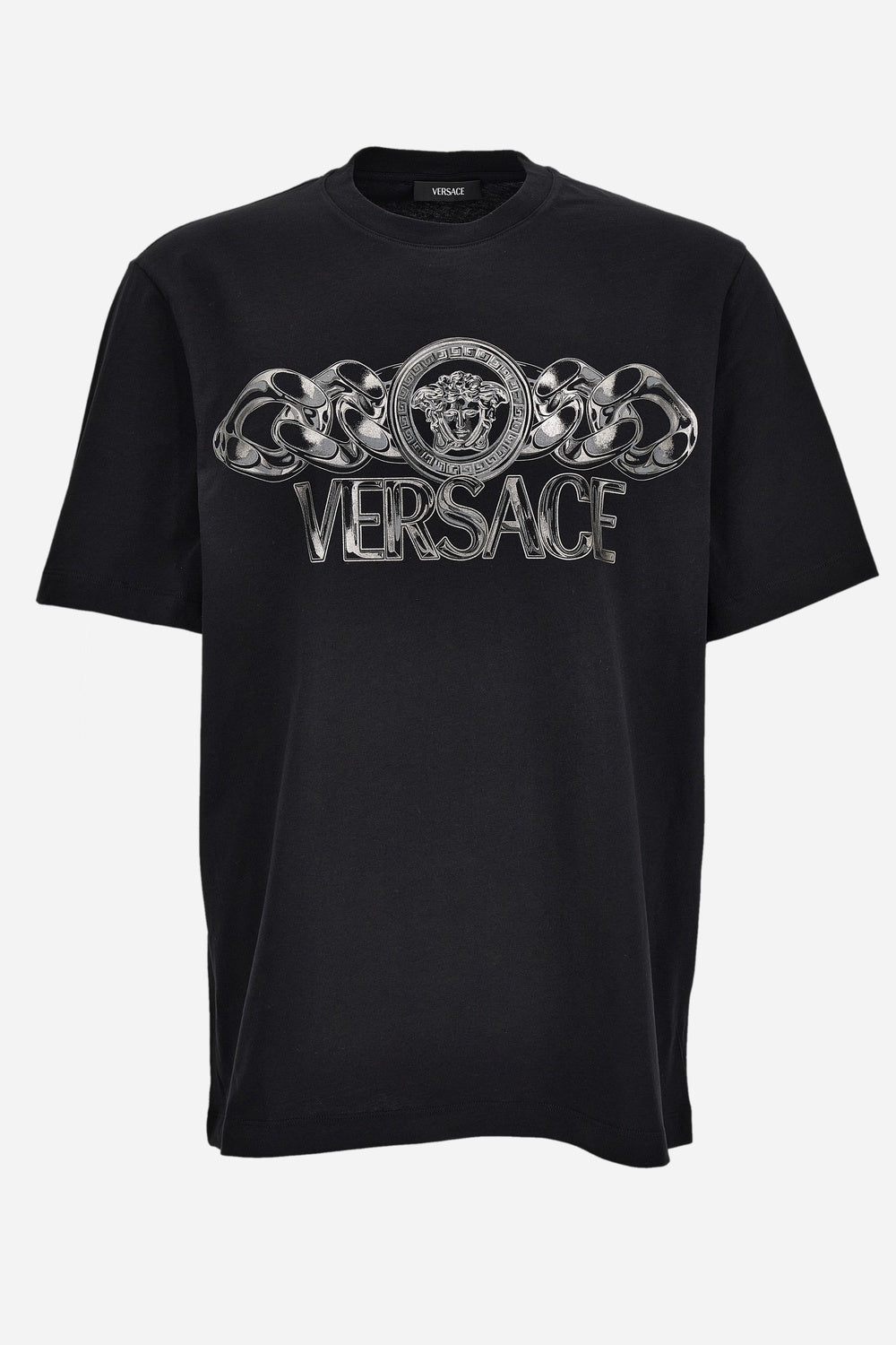 T-Shirt In Jersey Fabric-Chain Print