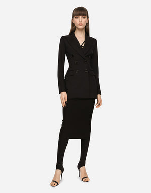 DOUBLE-BREASTED TECHNICAL JERSEY JACKET