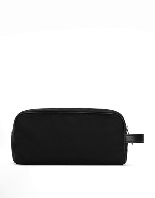 NYLON TOILETRY BAG WITH RUBBERIZED LOGO