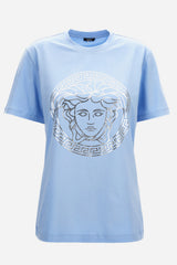 T-Shirt In Jersey Fabric With Medusa Lamina Print