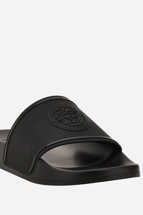 Versace Pool Slides In Rubber