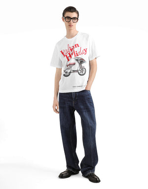 COTTON T-SHIRT WITH VESPA PRINT