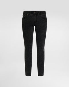 SKINNY JEANS IN STRETCH COTTON WITH PLAQUE
