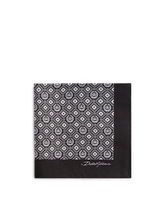 SILK POCKET SQUARE WITH TIE PRINT