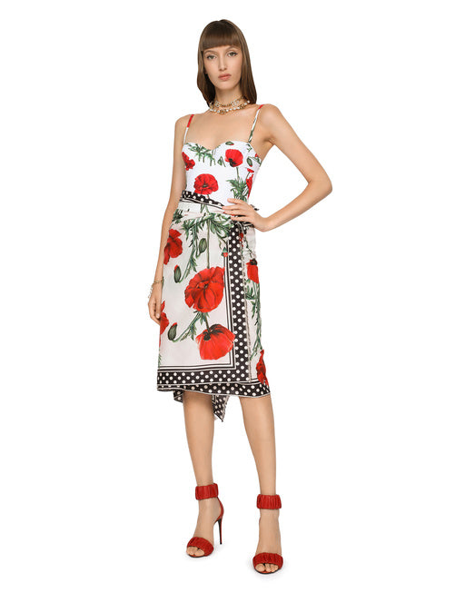 BATISTE SARONG WITH POPPY PRINT (110 X 190)