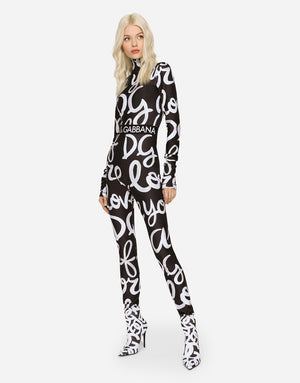 JERSEY LEGGINGS WITH DG LOVE YOURSELF PRINT