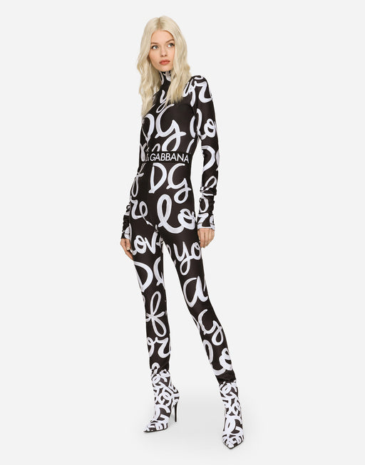 JERSEY LEGGINGS WITH DG LOVE YOURSELF PRINT