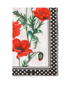 BATISTE SARONG WITH POPPY PRINT (110 X 190)