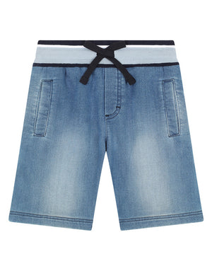 JERSEY DENIM JOGGING SHORTS