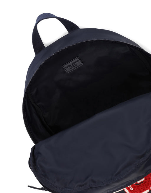 NYLON BACKPACK WITH PATCH DETAILING