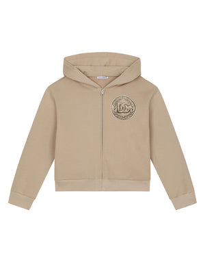 ZIP-UP HOODIE WITH COIN PRINT