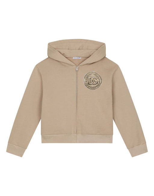 ZIP-UP HOODIE WITH COIN PRINT