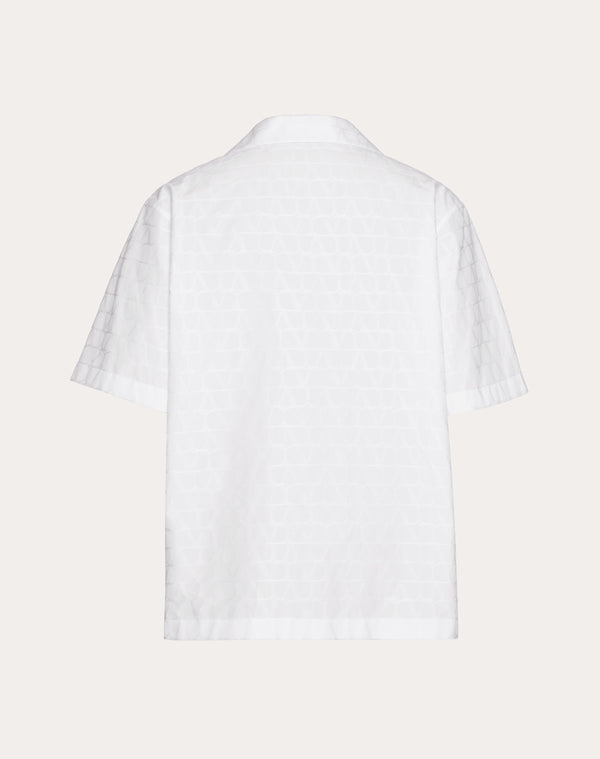 Camicia Da Bowling In Popeline Di Cotone Con Motivo Toile Iconographe