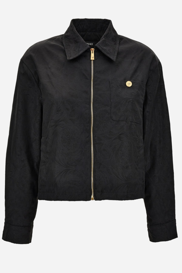 Blouson In Barocco Jacquard Technical Fabric