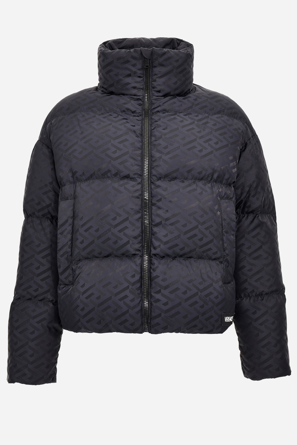 Padded Jacket In Technical Jacquard Greek Signature Fabric
