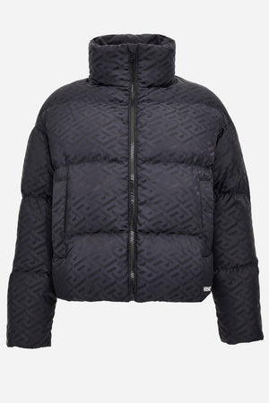Padded Jacket In Technical Jacquard Greek Signature Fabric
